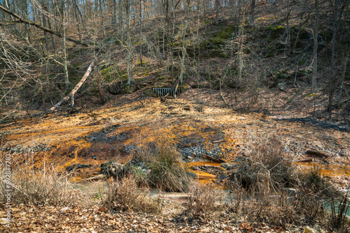 Coal Mining Toxic Sludge Creeping up from the Ground in the Wayne National Forest in Ohio