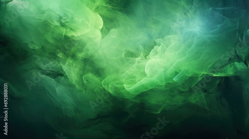 Green-colored smoke, green smoke background