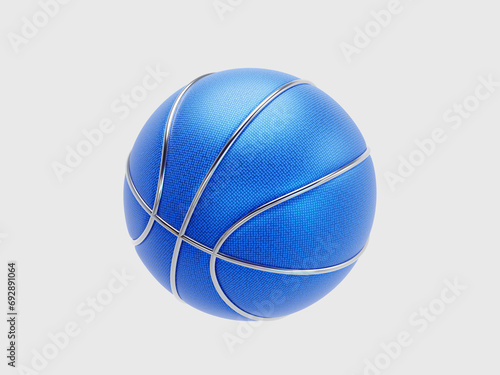 Blue basketball icon with clipping path for isolated on white background © Sukumolnunt