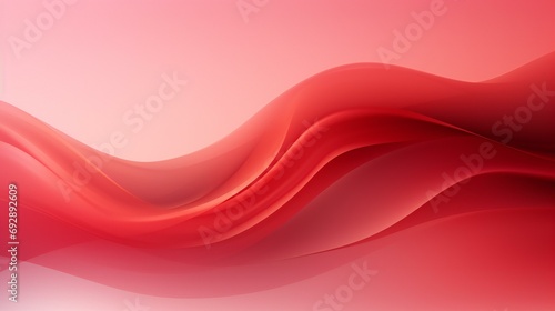 Captivating Crimson Waves in Abstract Motion on a Soft Pink Background