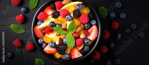 Mixed fruit salad with various fruits
