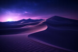 desert by night, AI generated