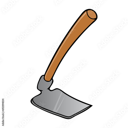 hoe vector illustration