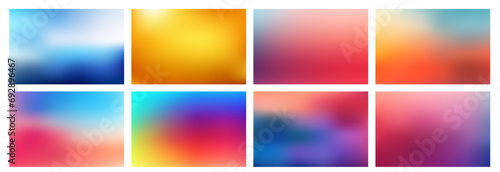 Vibrant Gradient Backgrounds Collection: A Versatile Set for Modern Design Projects. Soft color mesh gradient background. Abstract vector design.