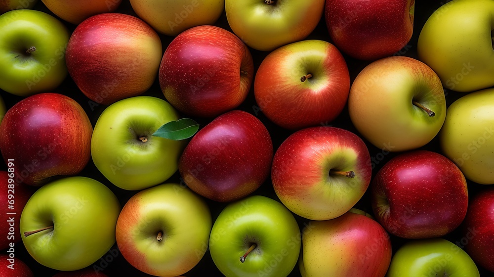 AI generated illustration of a stack of fresh apples AI generated illustration of a stack of fresh apples