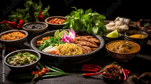 Asian Culinary Delights. A Captivating Visual Ode to Vibrant Flavors and Cultural Richness
