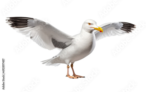 Seagull on Transparent Background.