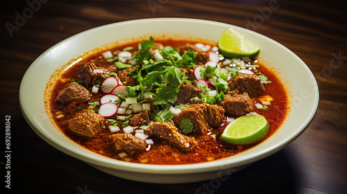 A Flavorful of Spicy Beef Menudo Soup with Savory Onions, a Culinary Masterpiece to Satisfy Your Palate