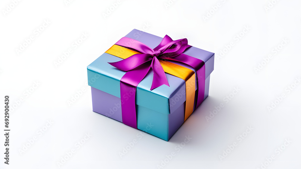 Beautiful gift box on white background Beautiful gift box on white background