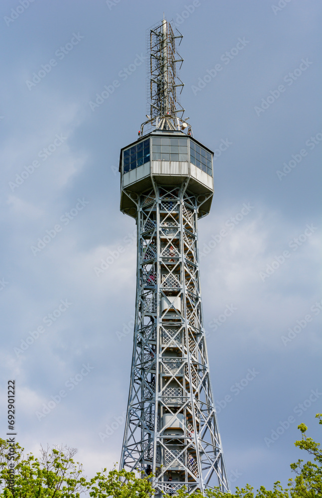 Petrin lookout tower on Petrin hill, Prague, Czech Republic Petrin lookout tower on Petrin hill, Prague, Czech Republic