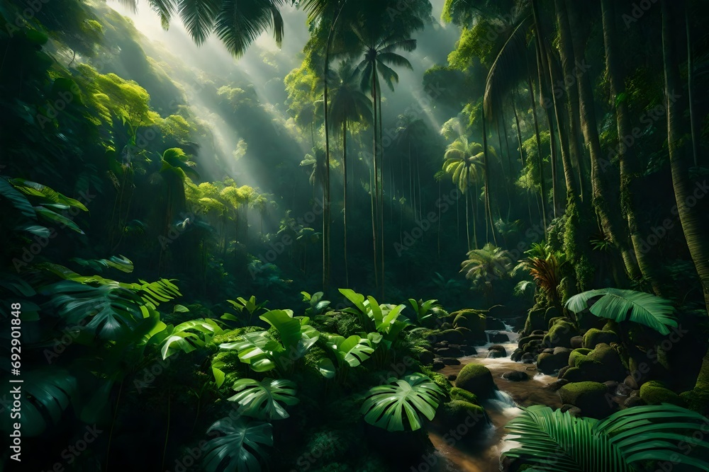 Fototapeta premium tropical forest in the jungle