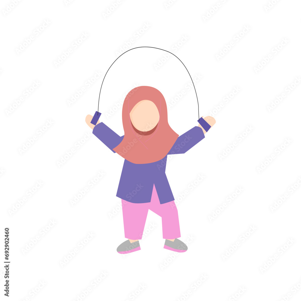 cute hijab female expression vector religion cute hijab female expression vector religion