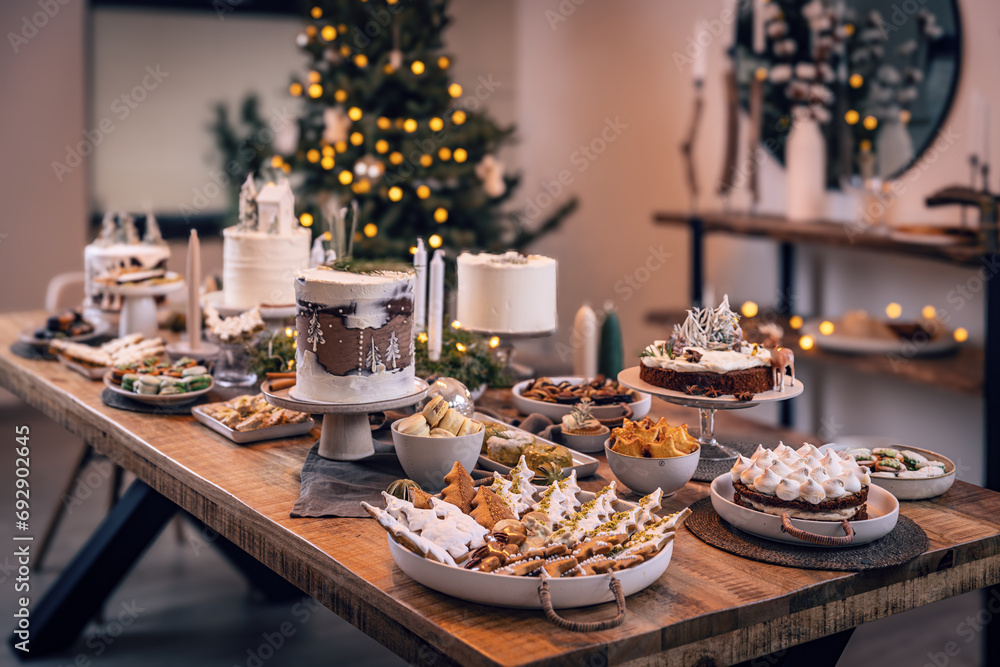 Christmas dessert table