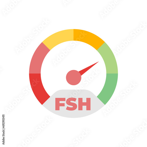 Follicle stimulating hormone meter. Vector element for design.