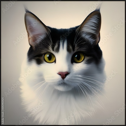 A unique portrait of a Manx cat with its distinctive tailless silhouette2 photo