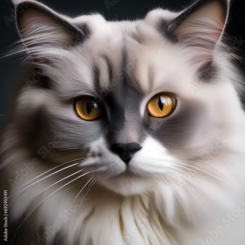 A cute portrait of an American Curl cat with its distinctively curled ears3