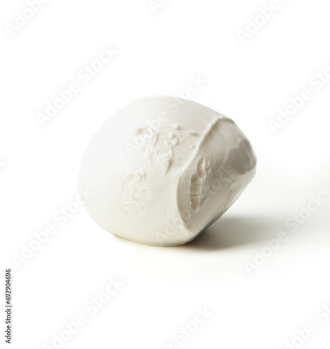 Italian Mozzarella Cheese Ball – "Boccone" Type – Isolated on White Background