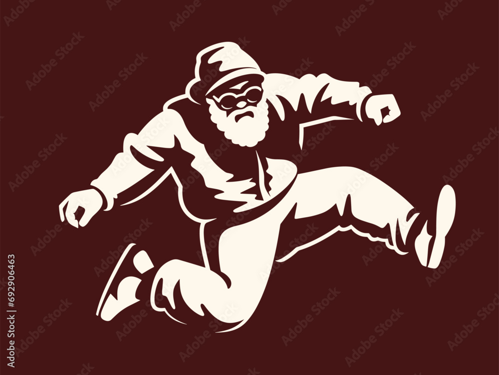 vector illustration of a cartoon Santa Claus vector illustration of a cartoon Santa Claus