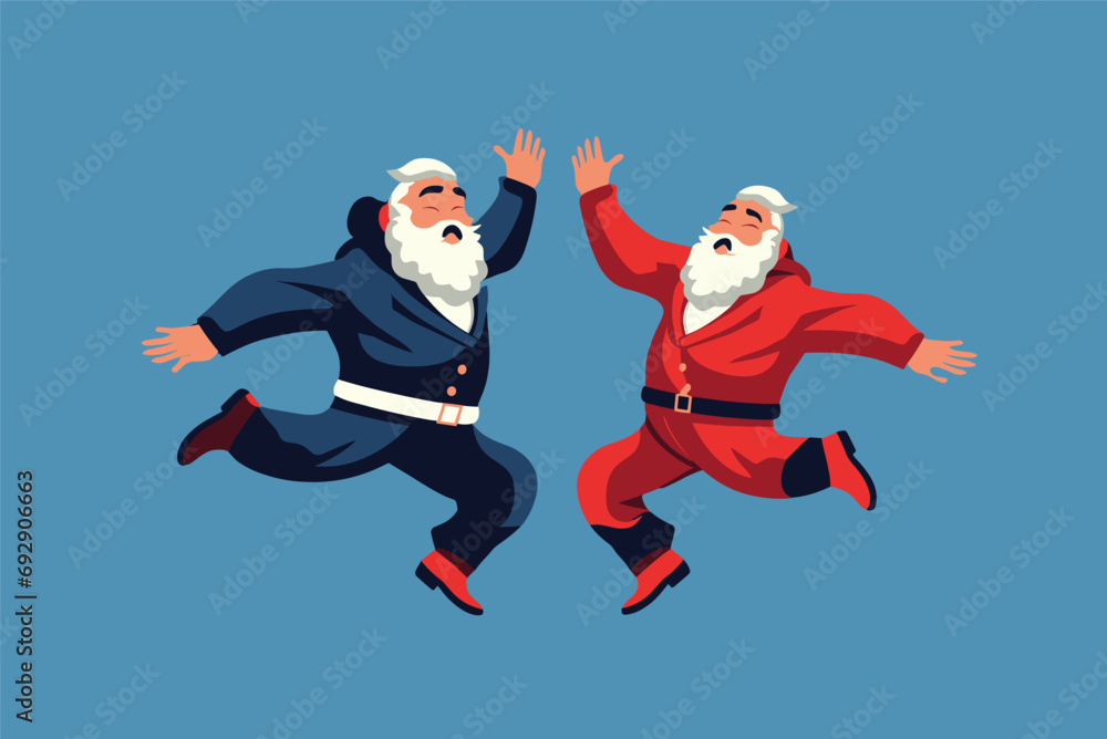 vector illustration of a cartoon Santa Claus vector illustration of a cartoon Santa Claus