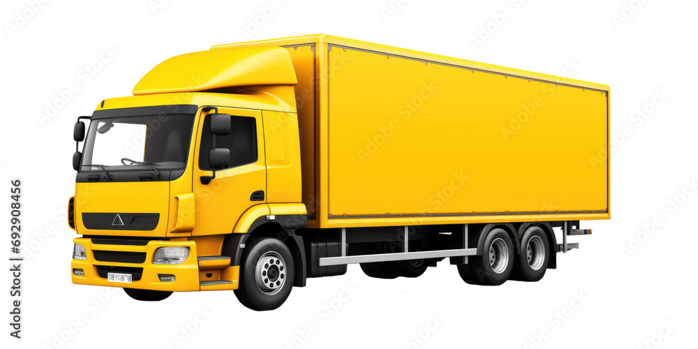 yellow cargo truck isolated on white or transparent png yellow cargo truck isolated on white or transparent png