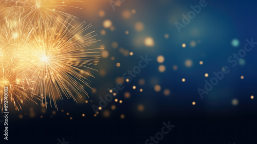 Sylvester New Year  New Year s Eve 2024 party event celebration holiday greeting card - Closeup of sparkling sparklers and bokeh lights in the background