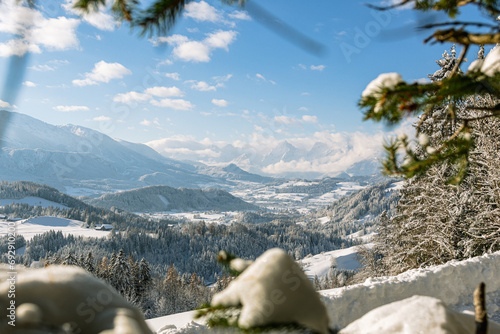 Winter Landscape in the Alps in upperaustria, Pyhrn-Priel photo