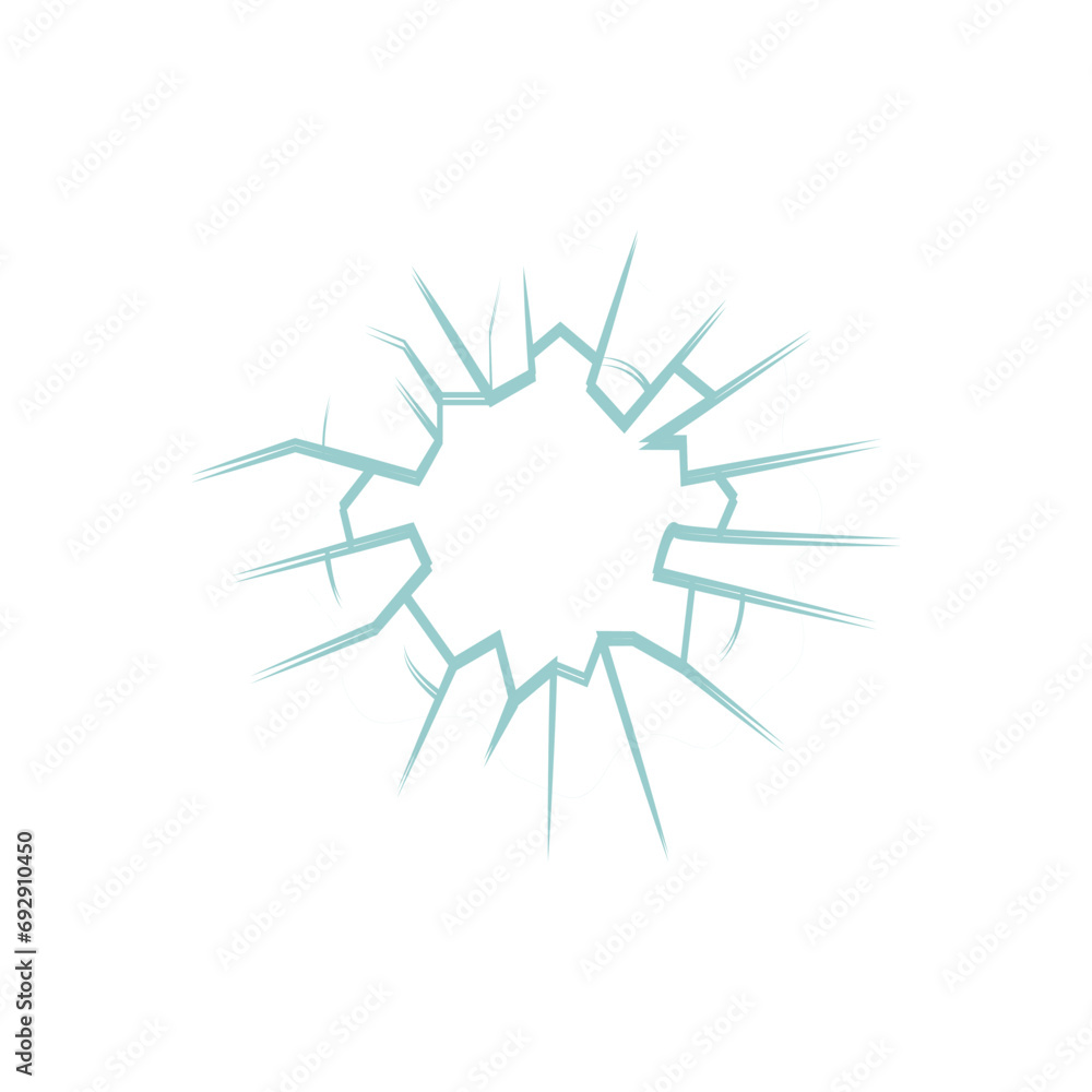 set of broken glass vector elements glass