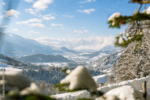 Winter Landscape in the Alps in upperaustria, Pyhrn-Priel photo