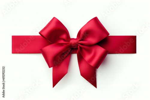 red bow isolated on white