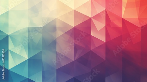 Gradient of Cool to Warm Tones in Geometric Triangular Shapes for a Modern Abstract Background