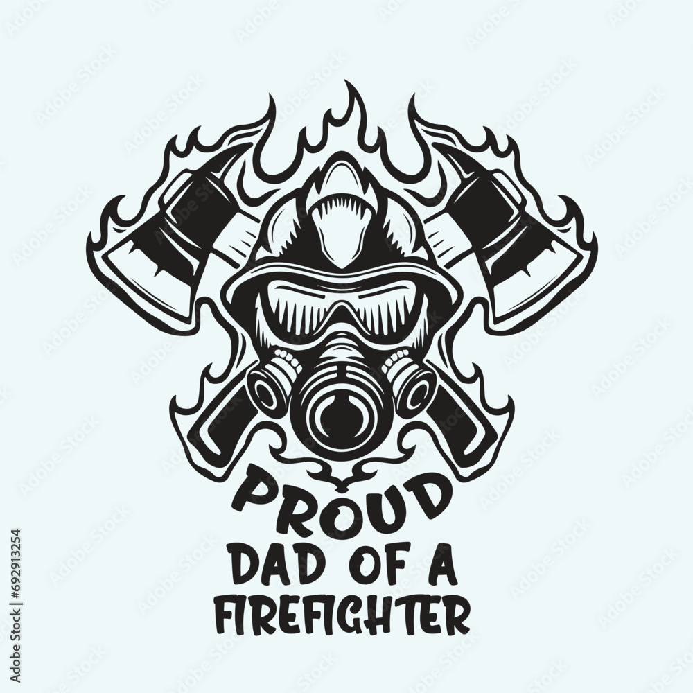 Firefighter Print ready vector design for Tshirt, Mug and printing item. Firefighter bundle design  .Firefighter Black and white view. Firefighter design vector set. Firefighter Icon bundle .