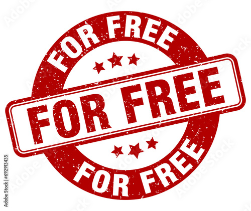 Foto for free stamp. for free label. round grunge sign