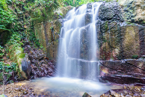 Beautiful waterfall in Borneo jungle