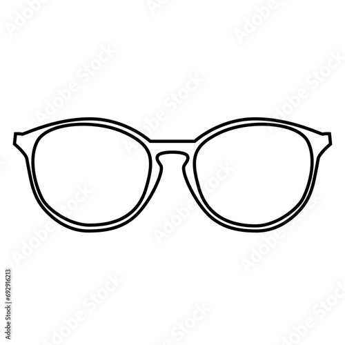 Glasses icon vector. Sunglasses illustration sign. blindness symbol or logo.