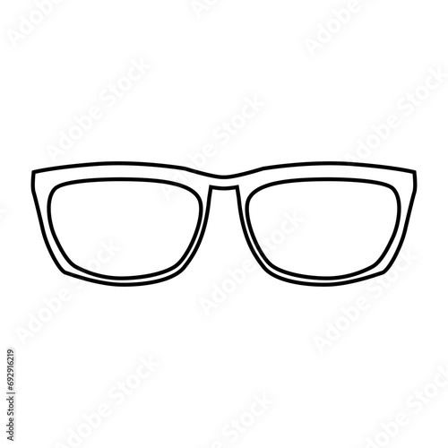 Glasses icon vector. Sunglasses illustration sign. blindness symbol or logo.