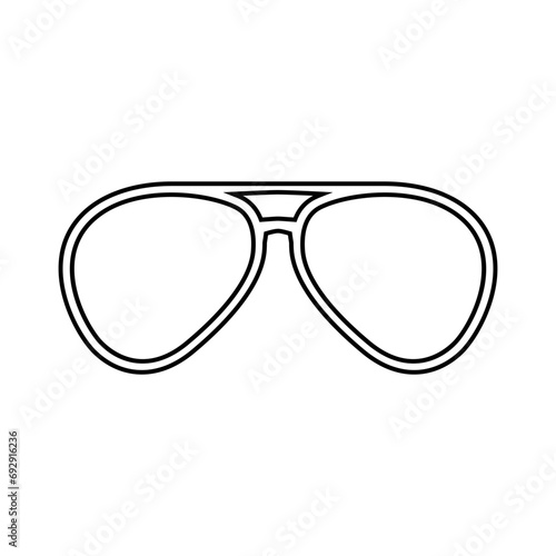 Glasses icon vector. Sunglasses illustration sign. blindness symbol or logo.