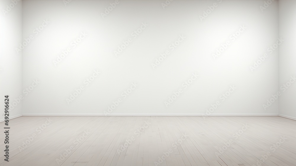 horizontal view of an empty white wall AI generated horizontal view of an empty white wall AI generated