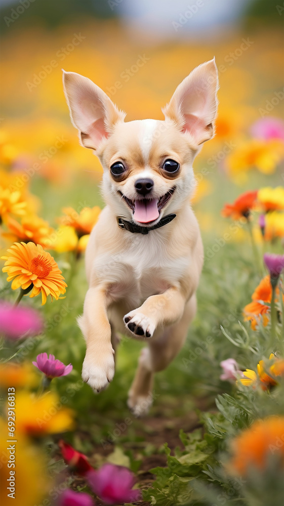 chihuahua puppy in the garden chihuahua puppy in the garden