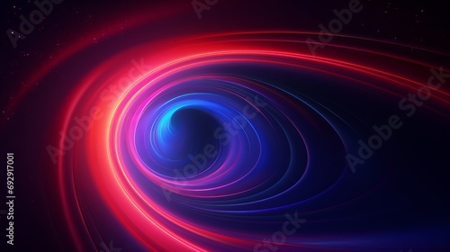 Vibrant Red and Blue Spiral with Circular Orbit Rotation - Abstract Background Perfect for Text Placement and Creative Projects