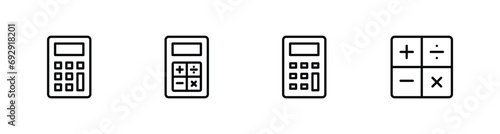 calculator icon set vector. set of calculator icon photo