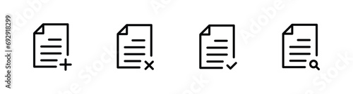 Document icon set vector illustration for website 