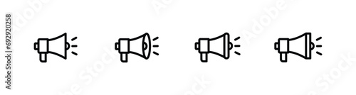 Megaphone icon set vector illustration