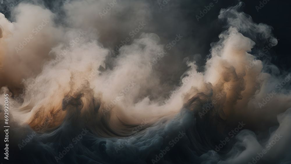 Obraz premium Creative Abstract smoke background. Abstract smoke waves design. AI generated image