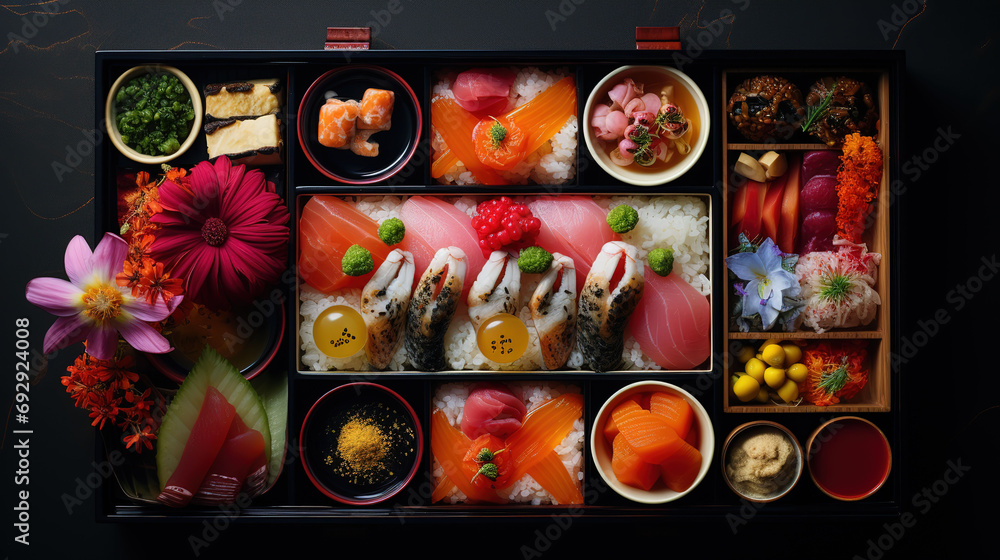 Variety Food in a Bento Box Unveiling the Timeless Artistry of Traditional and Tasty Japanese