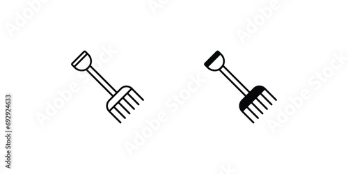 pitch fork icon with white background vector stock illustration