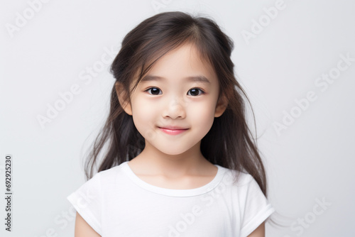 笑顔のアジア人の女の子
