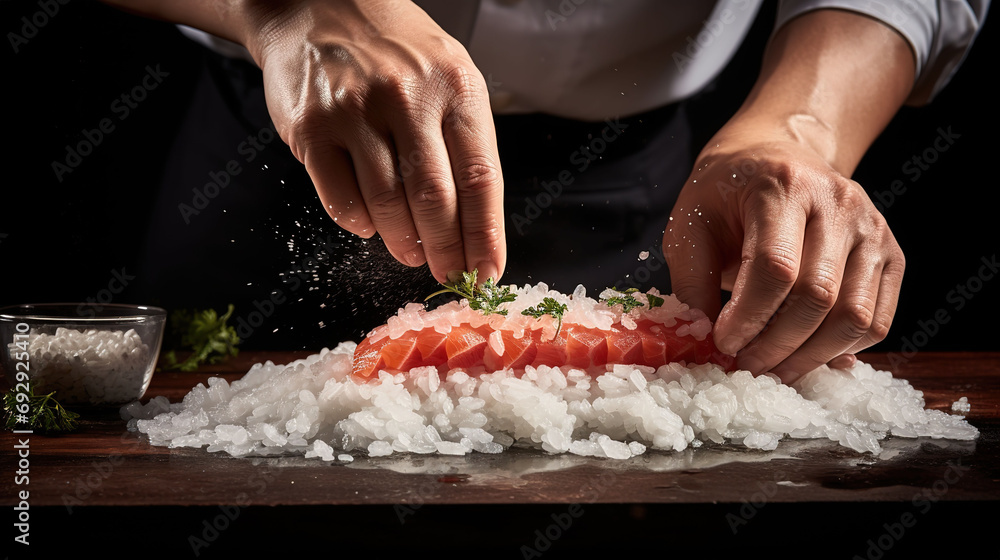 A Visionary Japanese Chef Expertly Prepares Exquisite Rice for the Art of Sushi Crafting