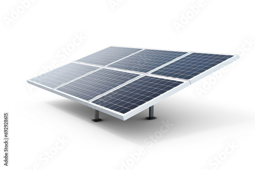 A solar panel with shadow, solar energy, green energy, isolated on transparent background, png file