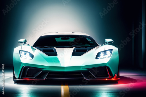 Beautiful sport car. Unleashing the Thrill. The Power and Elegance of Sports Cars. Generative AI © Pavlo