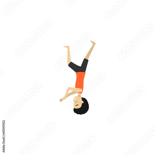set of poses of people lying down leg
